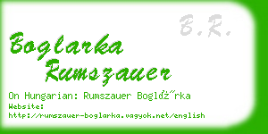 boglarka rumszauer business card